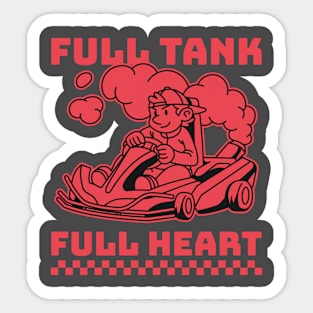 full tank full heart cars Sticker